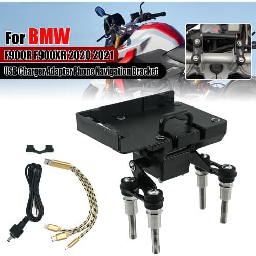 Motorcycle Phone Navigation Bracket Holder For BMW F900X F900XR F 900 R/XR 2020-2021 Shockproof Stand 12MM Charger USB Adapter