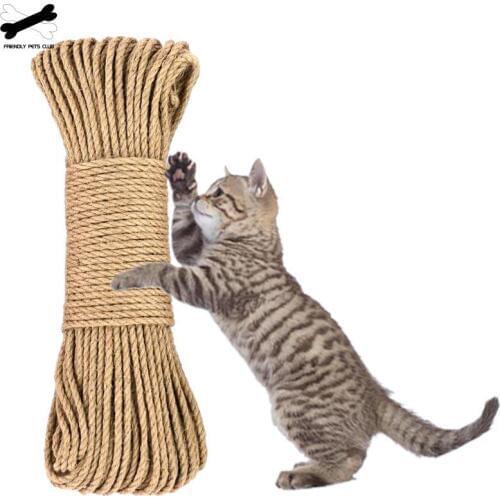 Diy Cat Scratcher Sisal Rope For Cat Scratching Post Tree And Tower Replacement Natural Non-toxic Hemp Rope 50m piece