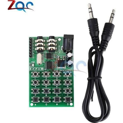 DTMF Generator Audio Signal Generator Module Voice Dual Encoder Transmitter Board for PC Interphone Mobile Smart Home 5-24V DC