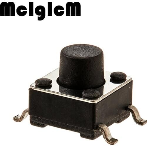 H015-13 50pcs Tactile Tact Push Button Micro Switch Momentary 6*6*6mm SMD SMT PCB 4 Pins Free shipping