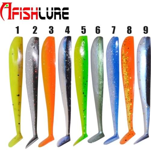 AR64 Artificiais Pesca Lure Fishing Lure Baits Double Colors T Tail Soft Lure Peche Leurre Japan Pesca Hard Fishing Lure