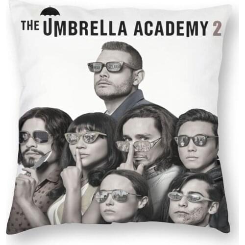 Umbrella Academy Square Pillowcover Home Decor Luther Diego Allison Klaus Vintage Cushions Throw Pillow for Sofa Double-sided