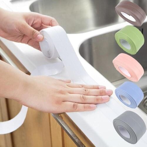 Hot Sale 3.2M Home Bathroom Bathtub Kitchen Wall Stickers Art Sealing Strip Sealant Tape Mildew resistant and waterproof Tape