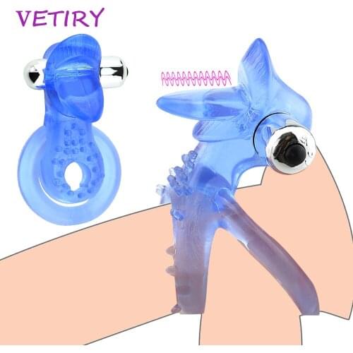 Tongue Licking Penis Ring Vibrator Cock Rings Male Stretchy Erection Ring Delay Ejaculation Penis Enlargement Sex Toys for Men