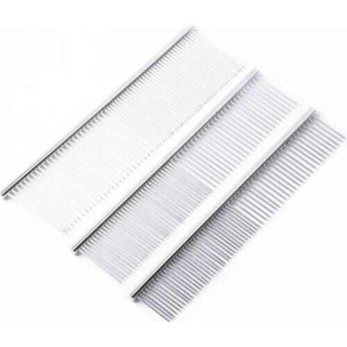 Stainless Steel Pin Pet Comb Dog Grooming Tools Portable Dogs Cats Comb Pet Shedding Beauty Tool For Long Hair Small Large Dogs