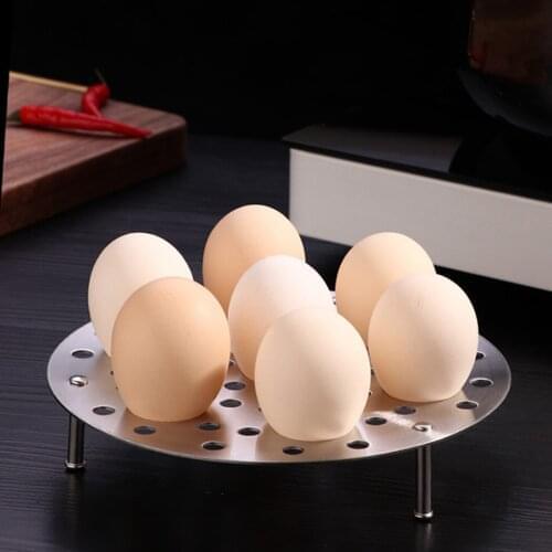Egg Steamer Stainless Steel Steaming Grid Kitchen Steaming Rack Water Steaming Egg Rack Anti-Scalding Insulation Pad Pot Steamer