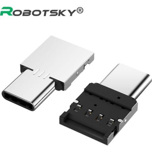 Robotsky Type C Adapter Type-C to USB 3.0 OTG Cable USB C Converter for Samsung Xiaomi Huawei Android OTG Phone