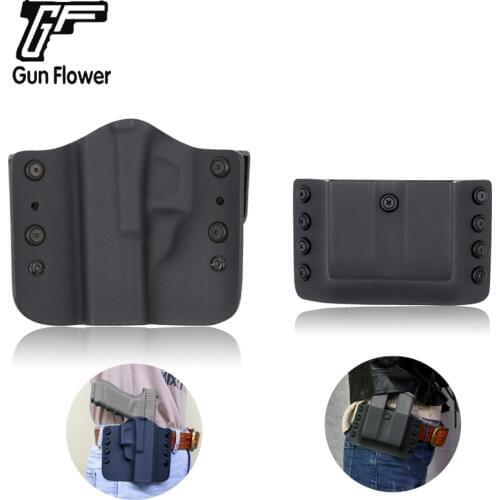 Gun&Flower Glock 17/22/31 Kydex OWB Holster & Double Magazine Pouch Carrier