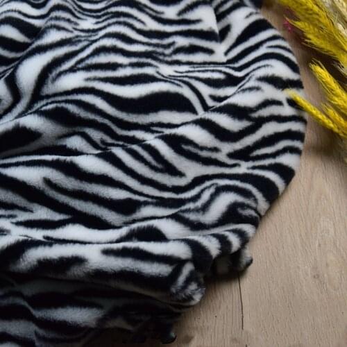 Tiger/zebra pattern Rex Rabbit plush artificial wool fabric performance clothes imitation fur fabric background cloth carpet