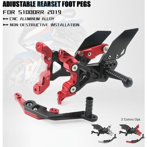 Aluminum alloy CNC Motorcycle Adjustable Rearset Footpeg Footrest Rear Sets Foot Pegs Rests For BMW S1000RR 2019-2020 K67