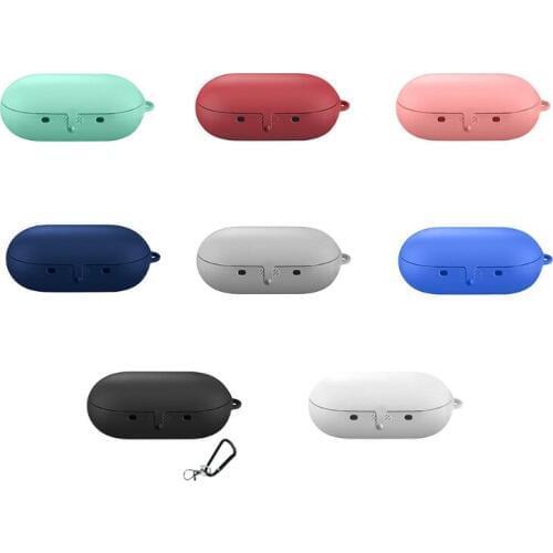 Anti-shock Flexible Silicone Protective Case Cover Skin with Carabiner for Samsung Gear IconX Wireless Headphone Earphone Headse