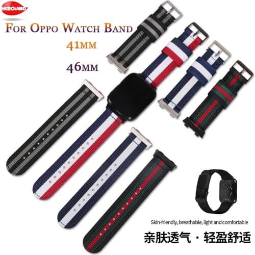 New Sport Loop Strap For Oppo Watch41 46mm Soft Nylon Bracelet Band For OPPO Smart Watch 41mm 46mm Accessories Replacement Strap