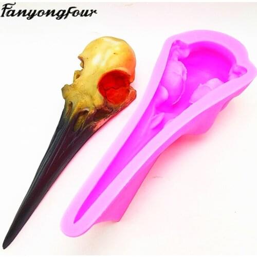 Dinosaur Bird Skull Silicone Mould Fondant Mould Resin Gypsum Chocolate Candle Mould Free Shipping