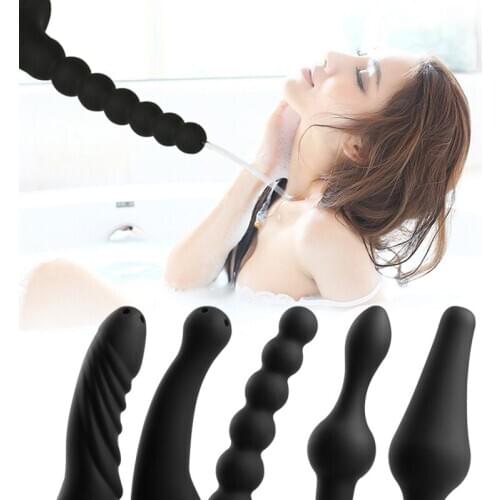 Silicone Enema Shower Nozzle For Ass Healthy Rectal Anal Syringe Douche System Gay Vaginal Cleansing Shower Head Anal Cleaner