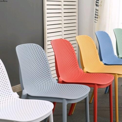 Nordic Dining Chair Backrest Plastic Chair Minimalist Modern Simple Creative Leisure Family Dining Chairs Household Furniture