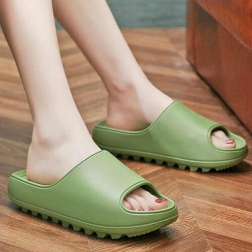 Women Home Slippers Thick Bottom Soft Summer Bathroom Non-slip Indoor Shoes Woman Couple Bedroom Platform Casual Ladies Slides