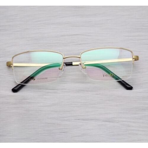 Titanium Eye Glasses Frames Fashion Desinger High Quality Eyewear Optical Spectacles Clear Computer Protect Half-Rim Men Glasses