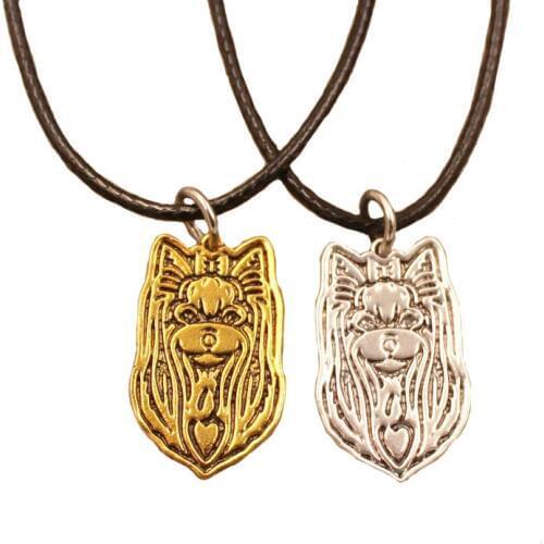 Yorkshire Terrier Dog Animal Pendant Necklace Antique Retro Gold Silver Plated Jewelry For Women Male Female AKC N174