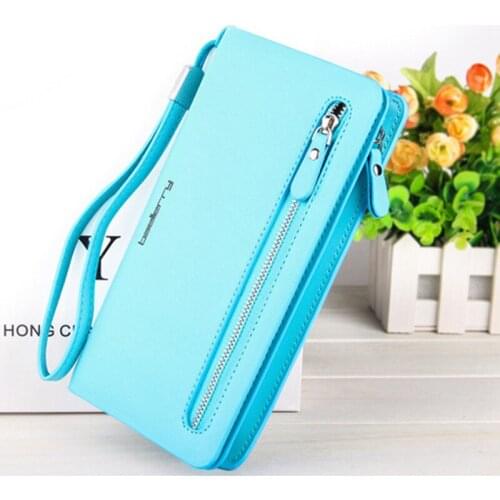 Women Cellphone Purse Clutch Handbag Wristlet Lightweight Wallet With Zipper Cash slot, Credit Card Slot