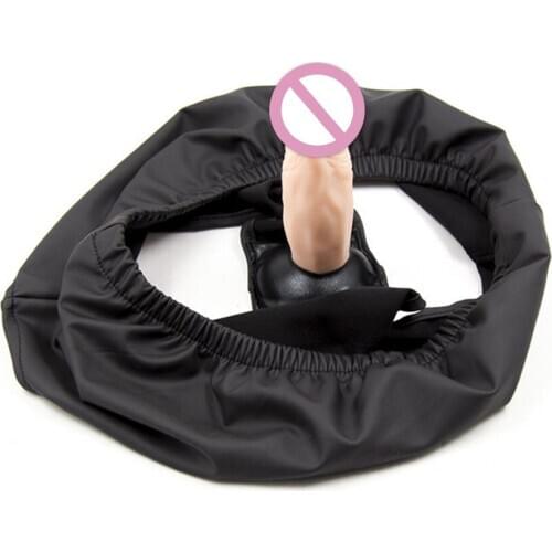 Female Chastity Belt Underwear Leather Panties Strap On Anal Silicone Dildo Penis Pants Butt Plug Sex Toys For Women Men Gay