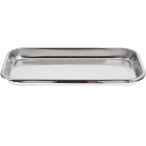 1PC 12cm x 22.5cm Stainless Steel Dental Holder Plate Dish Dentistry Instrument Lab Surgical Tray Equipment Tray Medical Alcohol
