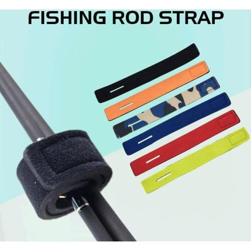 1 Pcs New Fishing Tools Rod Tie Strap Belt Tackle Elastic Wrap Band Pole Holder Accessories Diving Materials Non-slip Strap Belt