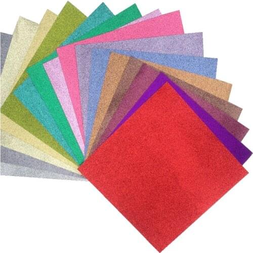 12 Piece Glitter Paper Card Party Decoration Gift Wrapping Paper Card for Making DIY Scrapbook Paper Craft