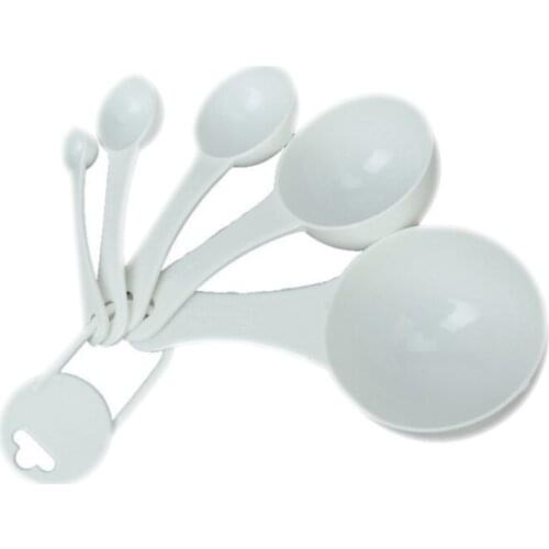Lot 5 pcs 100ml / 50ml / 15ml / 5ml / 1ml Dispensers Plastic Measuring Spoons