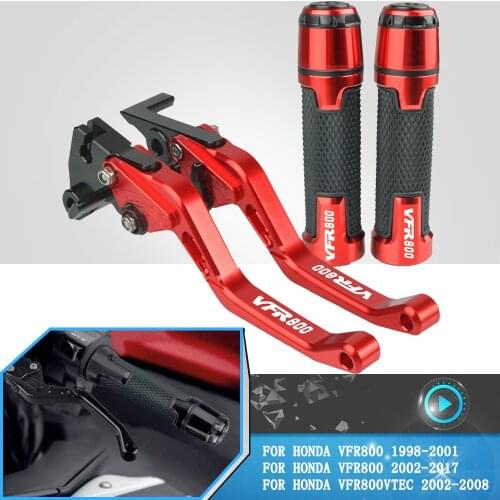 For Honda VFR800 1998-2017 2016 Motorcycle Accessories Clutch Brake Lever Handle Grip Adjustable Levers VFR 800 VTEC 2002-2008