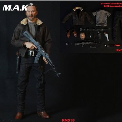 For Collection 1/6 Male Head Clothes Accessories Set Sheriff RICK RM018 Model For 12 Inches Action Figures Body