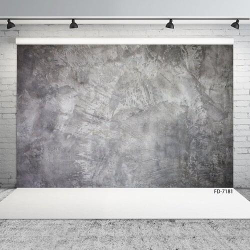Grey Concrete Wall Photo Backgrounds Computer Printed Backdrop for Young Portrait Children Baby Toy Photocall Photography Props