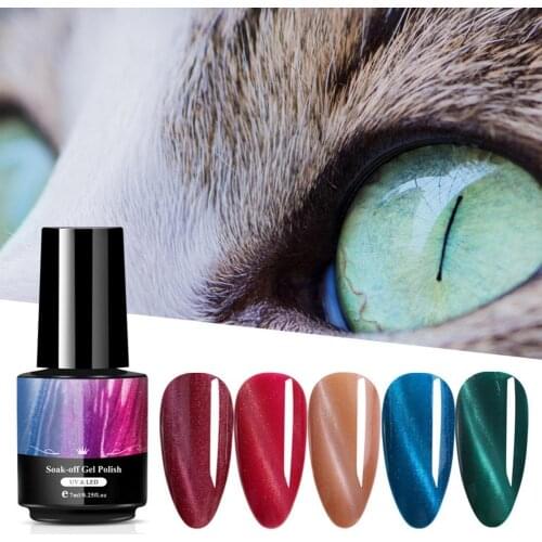 5ML Gel Polish Beautiful Glossy Cat Eye Color Soak-off UV Nail Gel for Dressing Room