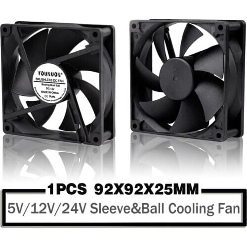 92mm 9225 Cooling Fan DC 5V 12V 24V 92x92x25mm Cooler Fans PC Case CPU Brushless Cooler 9cm Sleeve/Dual Ball Bearing Radiator
