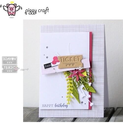 Piggy Craft metal cutting dies cut die mold Travel ticket decoration Scrapbook paper craft knife mould blade punch stencils dies