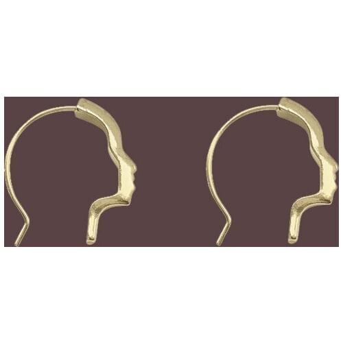 Trendy Korean Hoop Earrings for Women Gold Color Human Face Cheap Earrings female hot style Jewelry Wedding accessories Gift