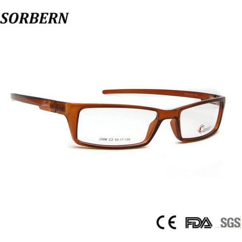 SORBERN New Men Full Rim Sports Optical Frames Ultralight TR90 Eyeglasses Spectacles Eyewear Square Prescription Glasses