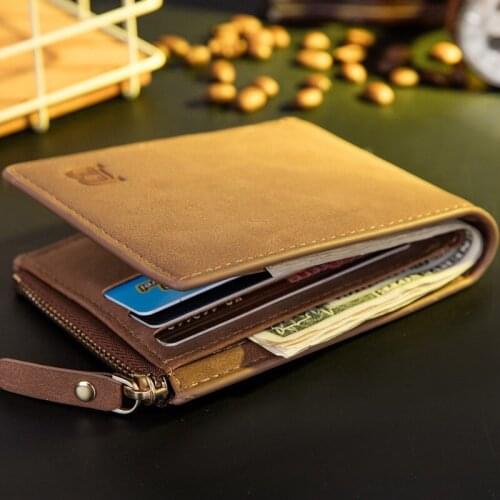 Mens Short Wallet Business Wallet Large Capacity Multi-Card Wallet Card Case