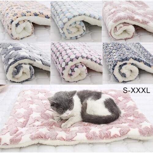 Soft Flannel Pet Mat dog Bed Winter Thicken Warm Cat Dog Blanket puppy Sleeping Cover Towel cushion for small Medium large dogs