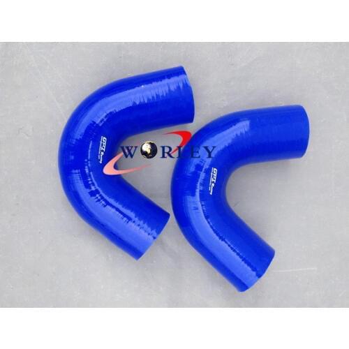 New Silicone 135 degree Elbow bend hose 70mm 2.75" inch intake pipe kit BLUE