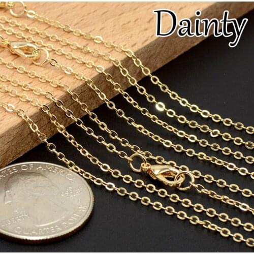 50 Pcs x Gold Chain Necklace, Delicate Dainty Chain Necklace Choker super Thin 16, 18, 20 Inch Dainty Gold Necklace for Women
