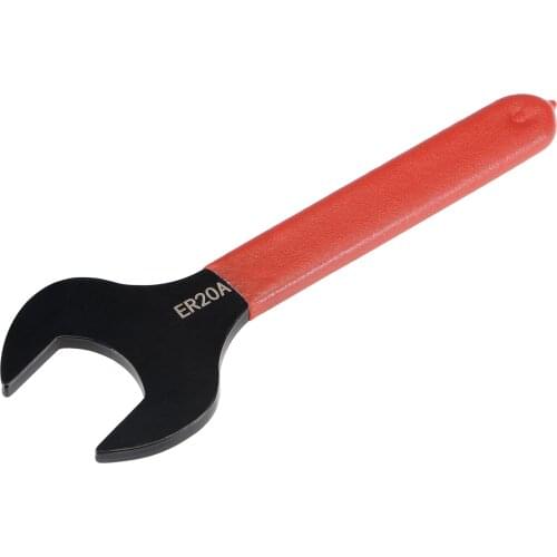 Uxcell Collet Chuck Wrench Spanner for ER20A Lathe Clamping Nut with Red Non-slip Handle