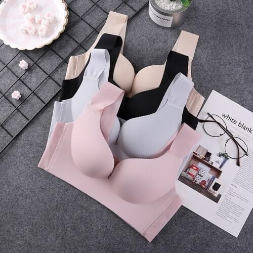 New Fashion Free Ice Silk Bra Back Cross Vest Top Bras Wire Free One-piece Underwear Women Breathable Lingerie Bras For Women