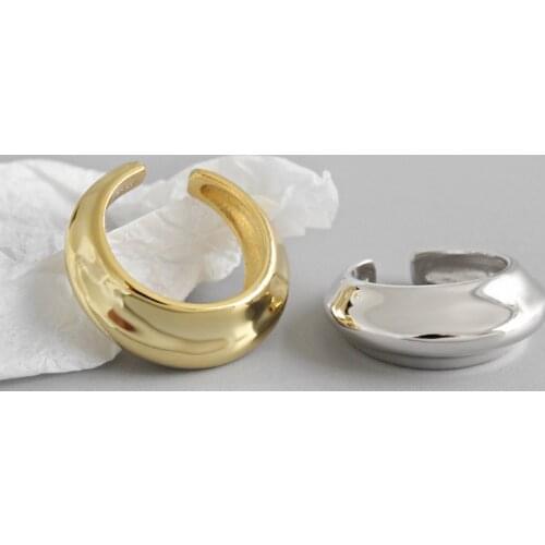 Adjustable Ring Genuine 925 Sterling Silver Trendy Fine Jewelry For Charm Women Bijoux Simple Design Rings Bague Femme