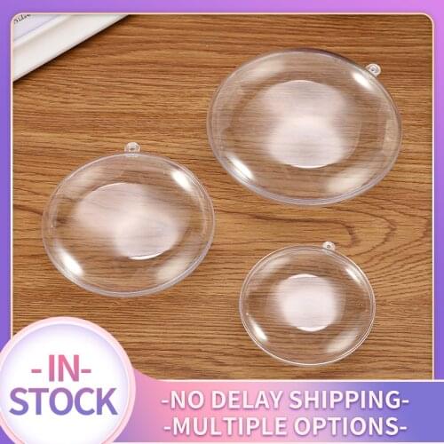 1/3Type 1Set Flat Round Bath Bomb Molds Crafting Mold Plastic Fillable Ball Ornament Christmas Ball For DIY Home Decorations