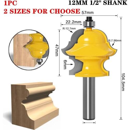 1pc 12mm/12.7mm Shank Door Knife Woodworking Cutter Architectural Molding Trimming Work Tools