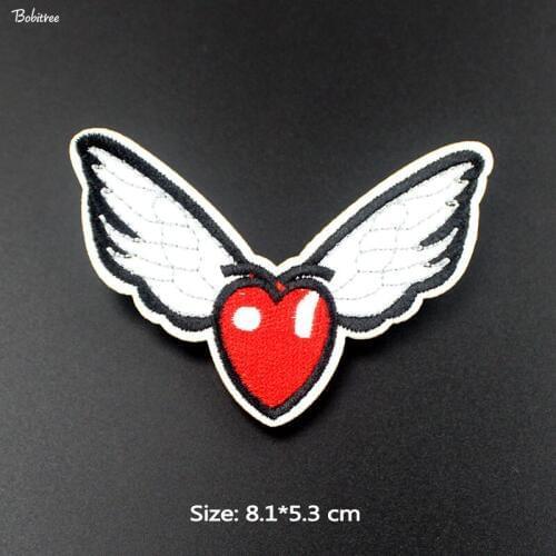 1 pcs White Wings Ironing Cloth Patch Embroidered Patchwork Badges for Jackets Stickers DIY Decorative Sewing Appliques