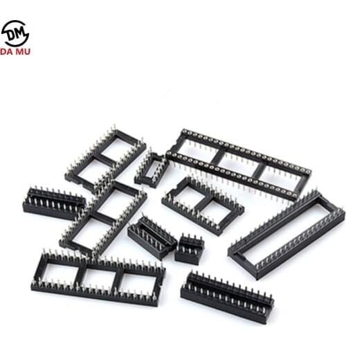 10pcs Round Hole IC socket Connector DIP 6 8 14 16 18 20 24 28 40 pin Sockets DIP6 DIP8 DIP14 DIP16 DIP18 DIP20 DIP28 DIP40 pins