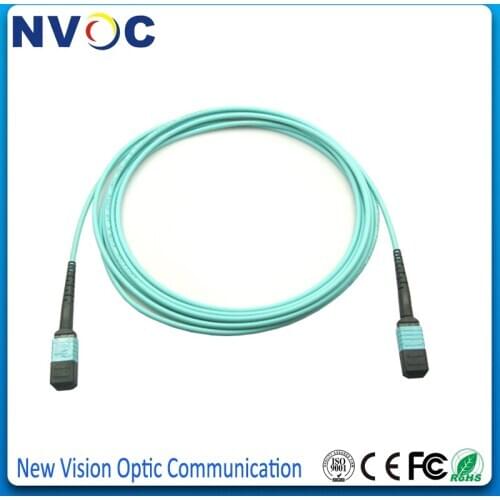 15Pcs/Lot,MPO female to MPO female Patch Cord,OM4,12cores,10Meter,B Type,3.0mm LSZH Mini Round Cable