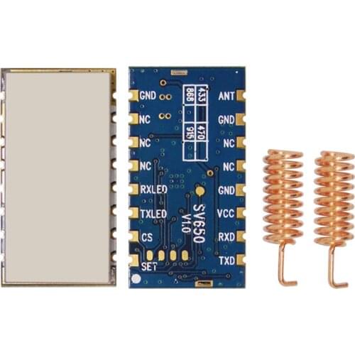 2PCS 868MHz 27dBm 3Km Long Range RS485 Interface Small Size Embedded Wireless RF Transmitter Receiver Module SV650-485-868