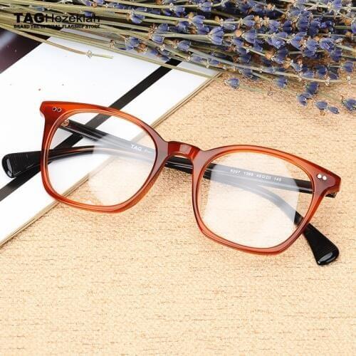 2017 Eyewear Frames TAG Hezekiah Brand New fashion Men Women Retro Vintage Wood Lens Wooden Frame Handmade Nerd oculos de grau